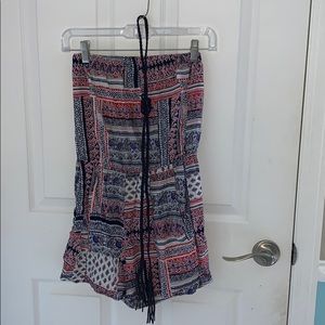 Strapless Romper with belt